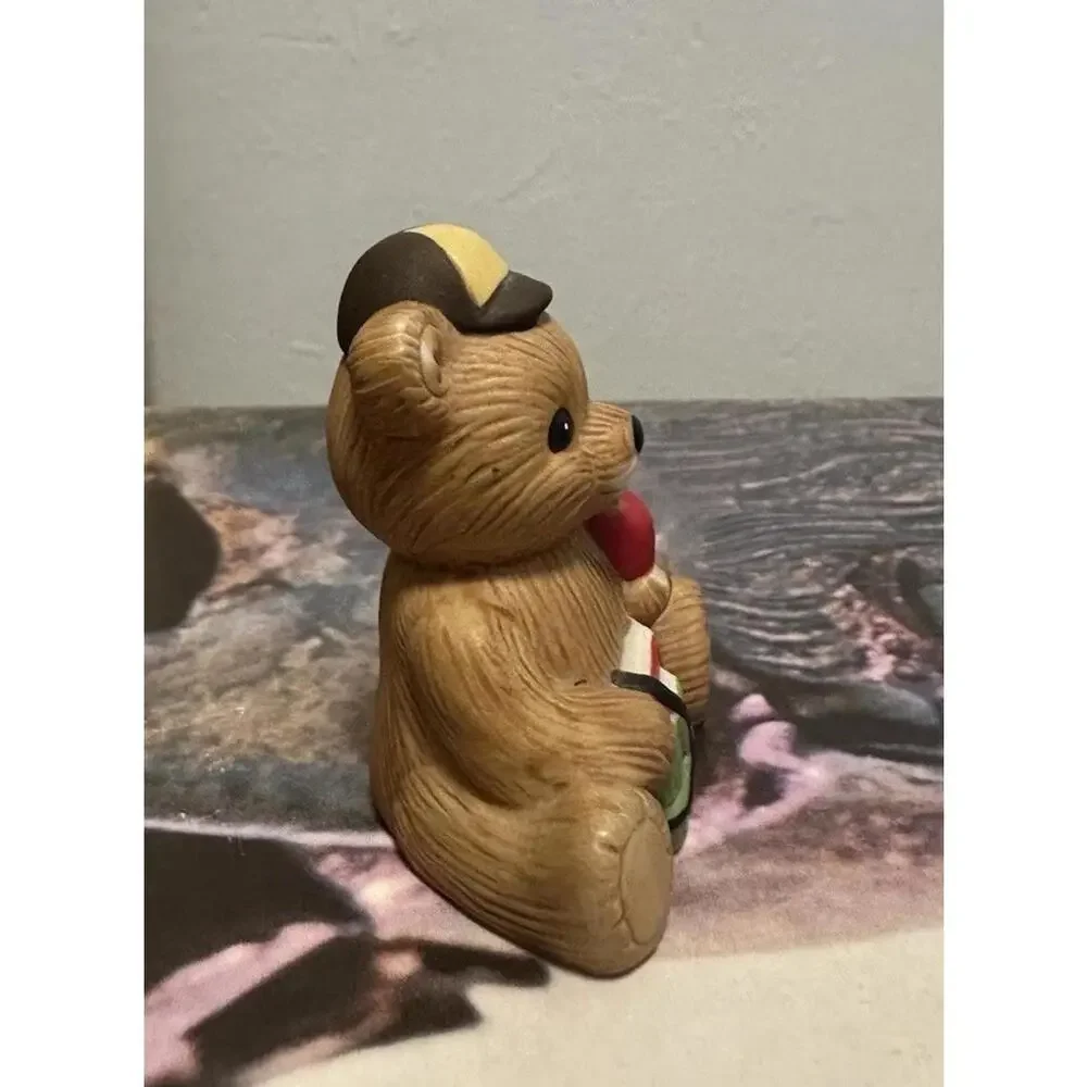 Vintage Homco #1413 Teddy Bear of the Month September Mini Porcelain Figurine